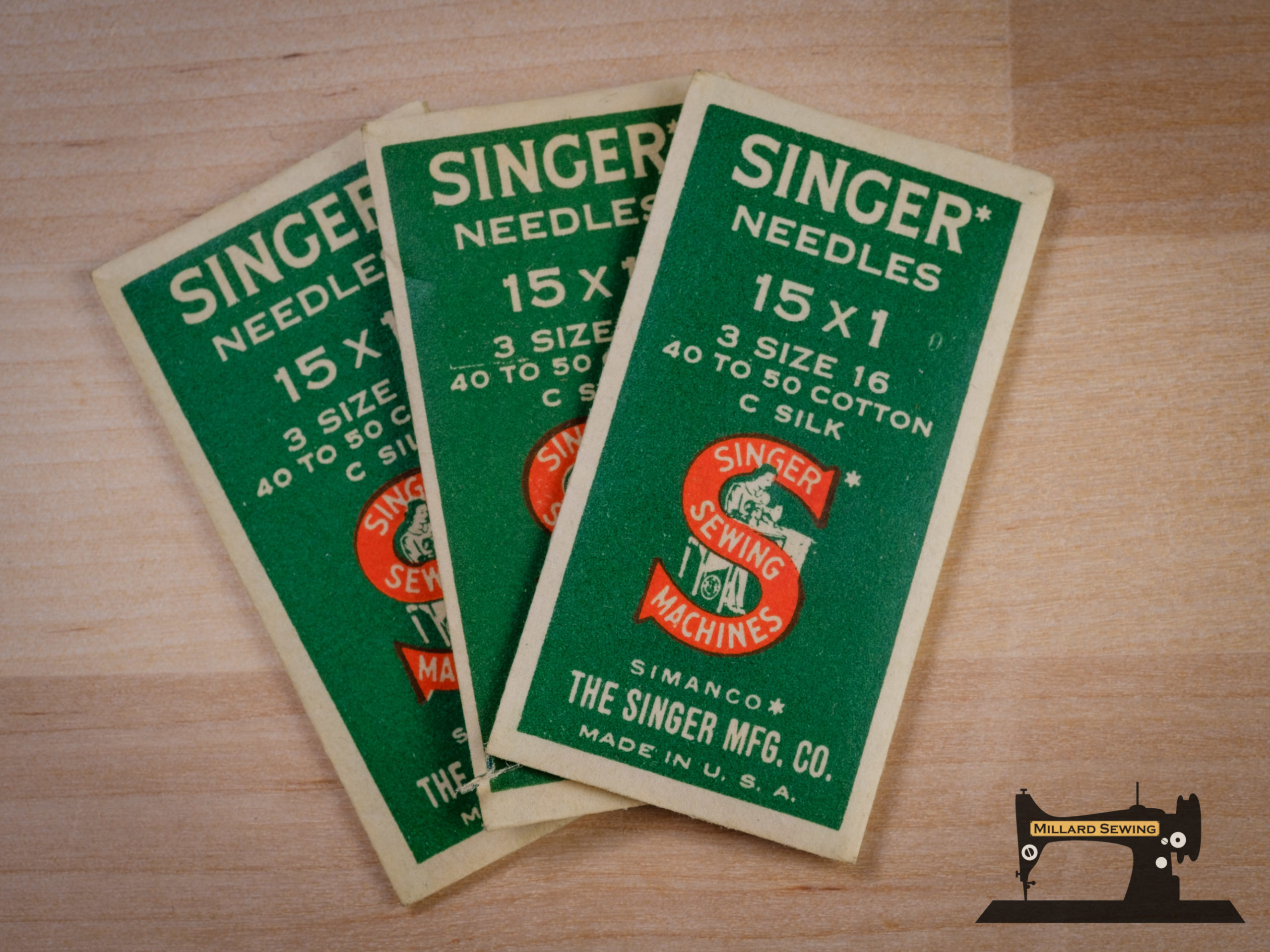 Singer 15×1 Needles 3 pack Vintage Size 14 – Millard Sewing Center
