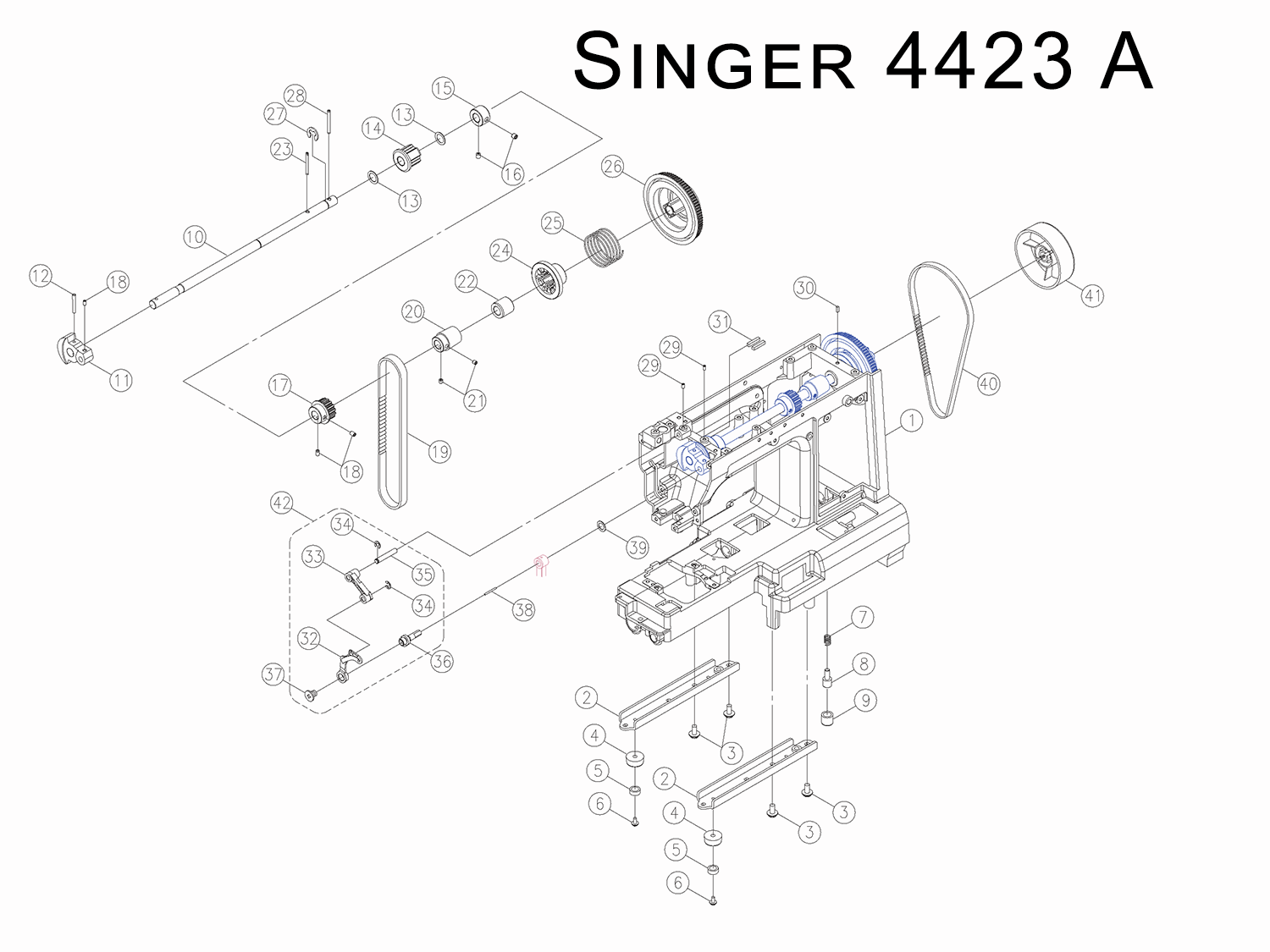 Motor Belt (New) for Singer 900-2200 Series Sewing Machines – Millard Sewing  Center