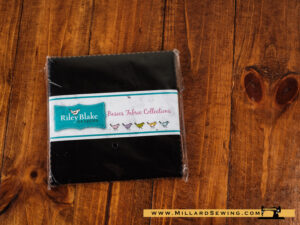 Fabric Squares 5" x 5" Confetti Cottons (Black) for Riley Blake Designs