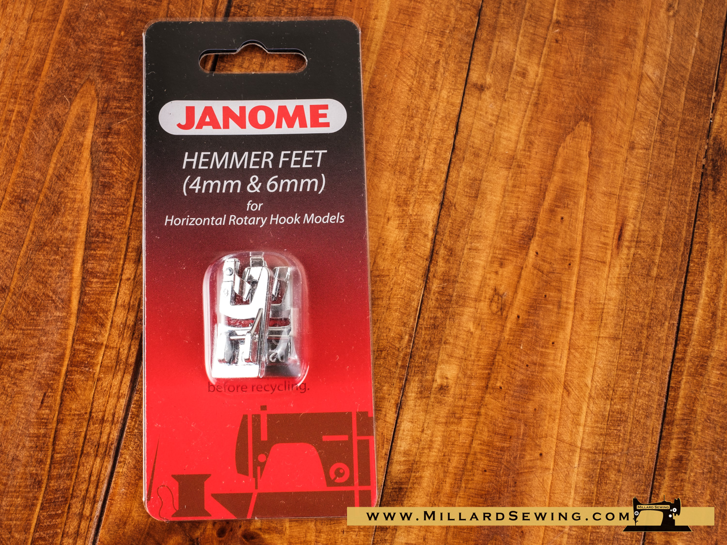 Hemmer Foot 4mm D2 for Janome 9mm machines 